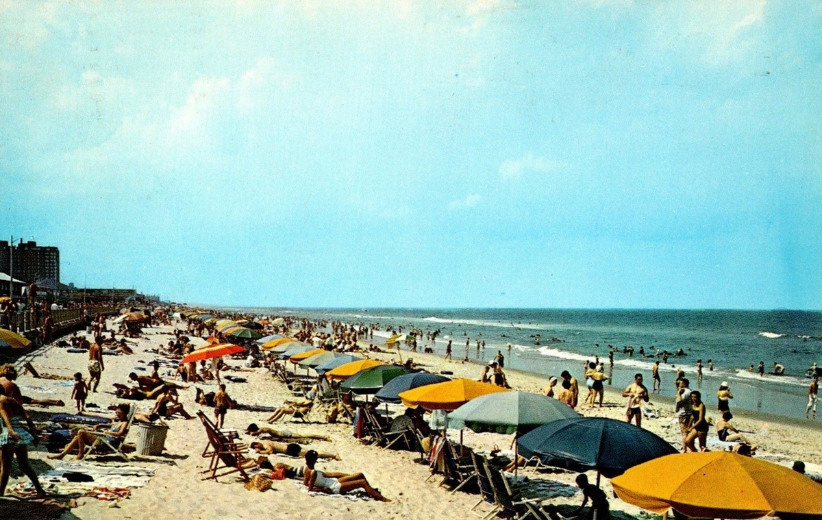 Retro-Postkarte Strand