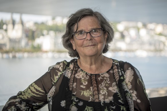 Die Alt-Bundesraetin Ruth Dreifuss posiert anlaesslich des jaehrlichen Treffen der Alt-Bundesraete waehrend dem Lucerne Festival am Mittwoch, 22. August 2018, im KKL in Luzern. (KEYSTONE/Urs Flueeler)