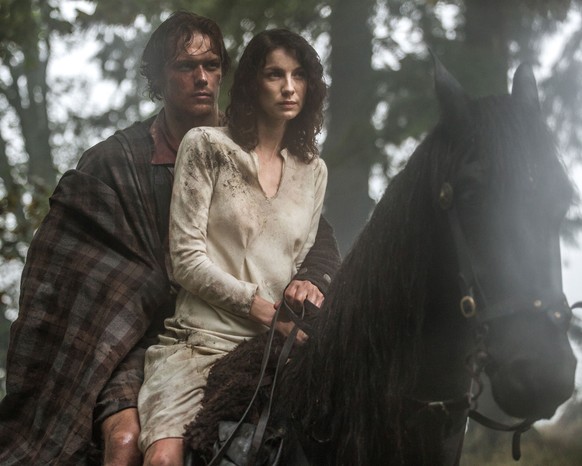 Caitríona Balfe und Sam Heughan in der ersten Staffel Outlander