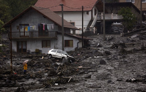 Ein Erdrutsch zerstörte Zenica, 120 Kilometer nördlich von Sarajevo.