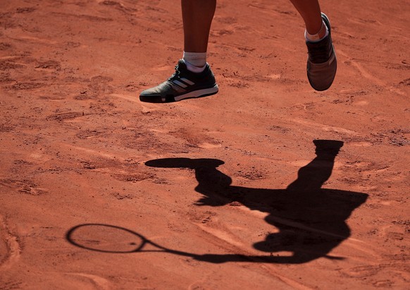 epaselect epa09236651 Angelique Kerber of Germany in action against Anhelina Kalinina of Ukraine during their first round match at the French Open tennis tournament at Roland ?Garros in Paris, France, ...