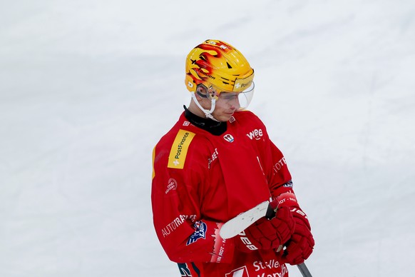 PostFinance Top Scorer Tyler Moy (SCRJ) reagiert waehrend der Meisterschaftspartie der National League zwischen den SC Rapperswil Jona Lakers und dem HC Ajoie, am Mittwoch, den 15. Januar 2025, im Lid ...