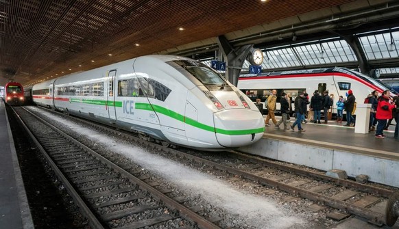 Ein seltenes Bild: Ein ICE-Zug, der es nach Zürich geschafft hat