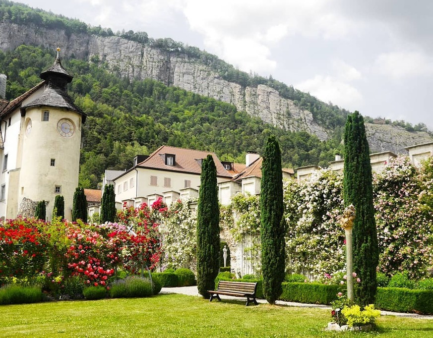 Rosengarten Schloss Haldenstein Rauszeit