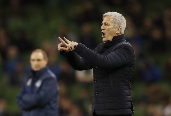 Football Soccer - Republic of Ireland v Switzerland - International Friendly - Aviva Stadium, Dublin, Republic of Ireland - 25/3/16
Switzerland manager Vladimir Petkovic as Republic of Ireland manage ...