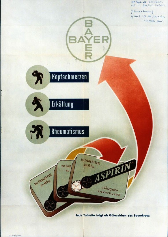 Vintage Werbung V1596 Tabletten Bayer Von Aspirin 1926 Werbung Oldtimer 