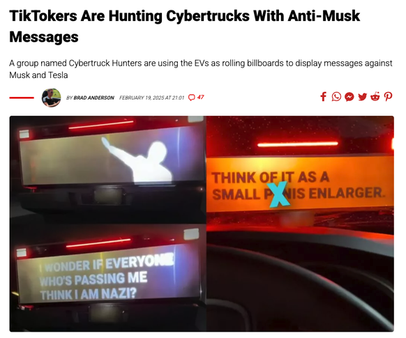 https://www.carscoops.com/2025/02/tiktokers-are-hunting-cybertrucks-with-anti-elon-musk-messages/