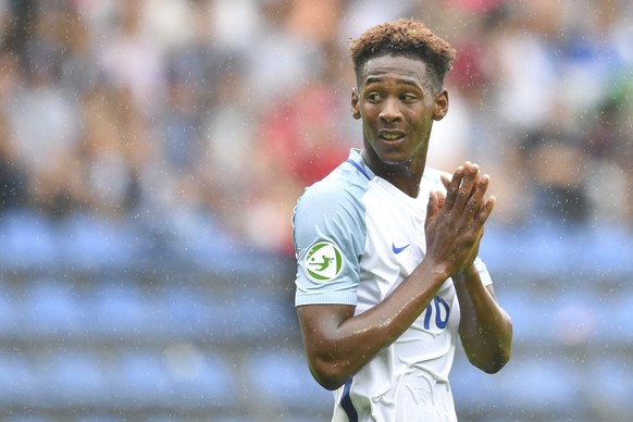 FILE - In this July 21, 2016 file photo England&#039;s Reece Oxford pictured during the UEFA European Under-19 Championship semifinal soccer match between England and Italy at the Carl Benz Stadium in ...