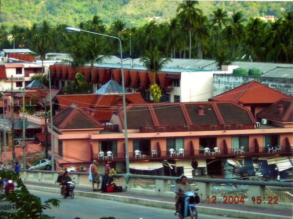 Das Hotel nach der Naturkatastrophe.