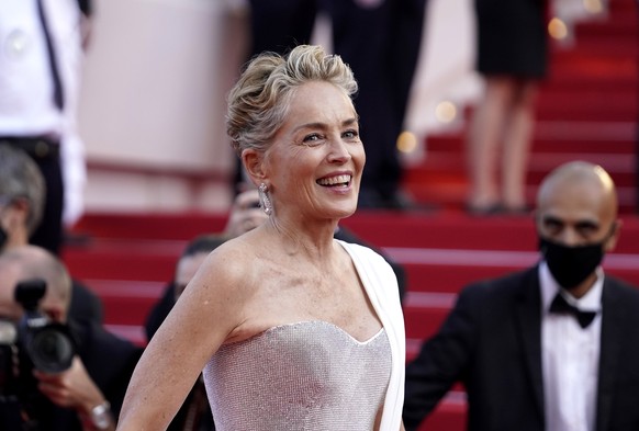 Sharon Stone poses for photographers upon arrival at the awards ceremony and premiere of the closing film &#039;OSS 117: From Africa with Love&#039; at the 74th international film festival, Cannes, so ...