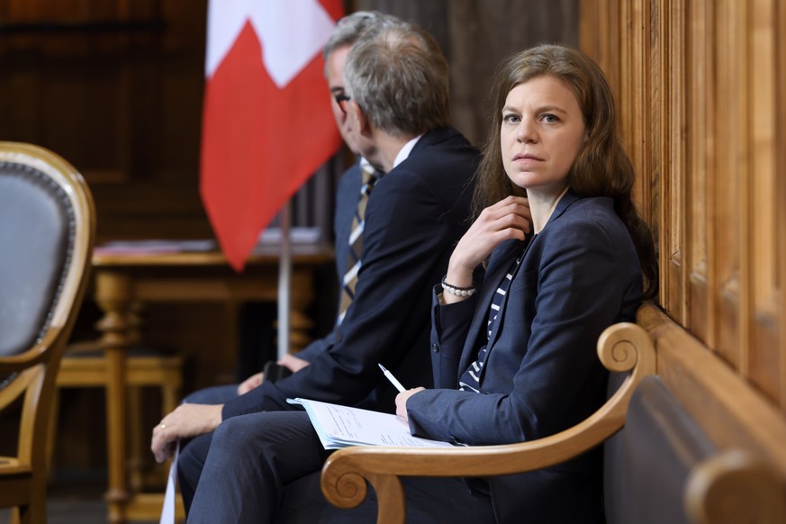 Nationalraetin Nadine Masshardt, SP-BE, fotografiert waehrend der Wintersession der Eidgenoessischen Raete, am Montag, 16. Dezember 2019 im Staenderat in Bern. (KEYSTONE/Anthony Anex)
