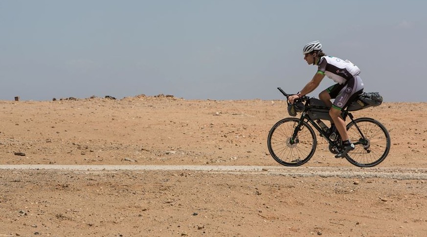 Reisender mit Sturmgepäck: Mark Beaumont auf seinem Weg durch Afrika.