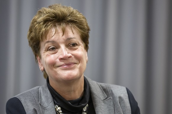 Regierungsraetin Silvia Steiner spricht an einer Podiumsdiskussion, am Montag, 16. Januar 2023 in Zuerich. (KEYSTONE/Michael Buholzer)