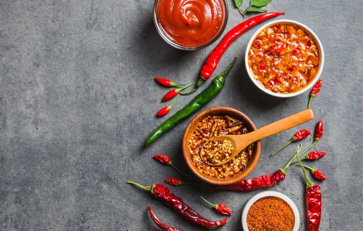chili sauce pulver pfeffer peperoncini essen food kochen
