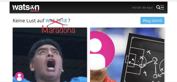 Das Drama um den Schwächeanfall von Diego Maradona in 5 Akten
WEG DAMIT!!!