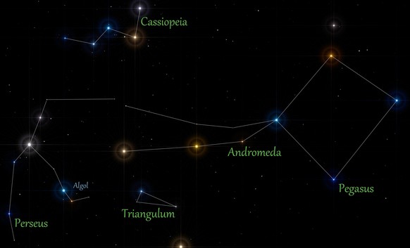 Sternbild Perseus. Perseiden 2022