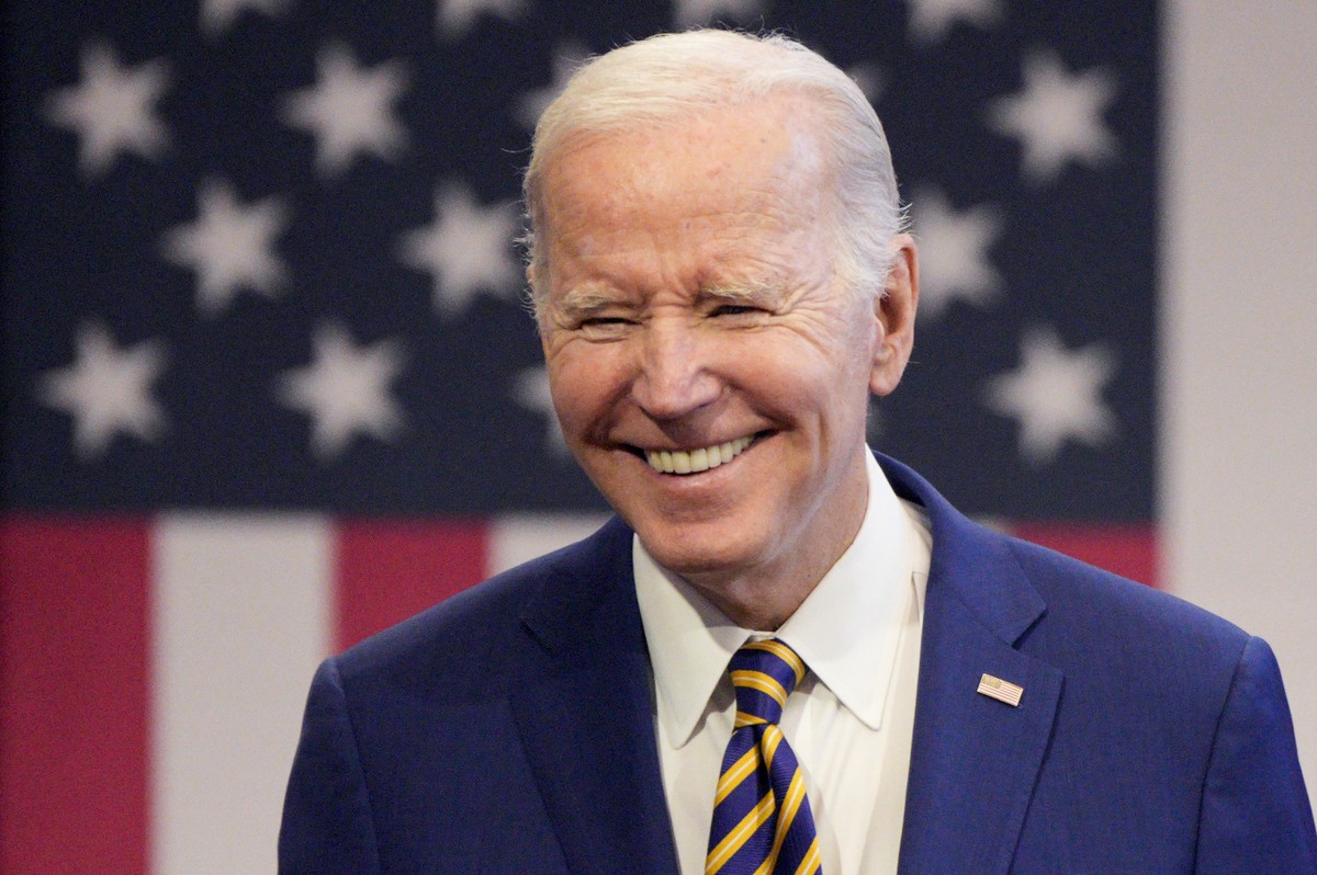 President Joe Biden speaks about the economy to union members at the IBEW Local Union 26, Wednesday, Feb. 15, 2023, in Lanham, Md. (AP Photo/Jess Rapfogel)
Joe Biden
