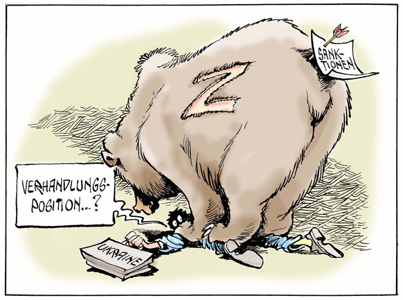 33 weitere Karikaturen, die perfekt zeigen, wie sich Putin in der Ukraine verzockt hat\nHoffentlich dauert es nicht zu lange bis der russische Bär seine Krallen verliert.
