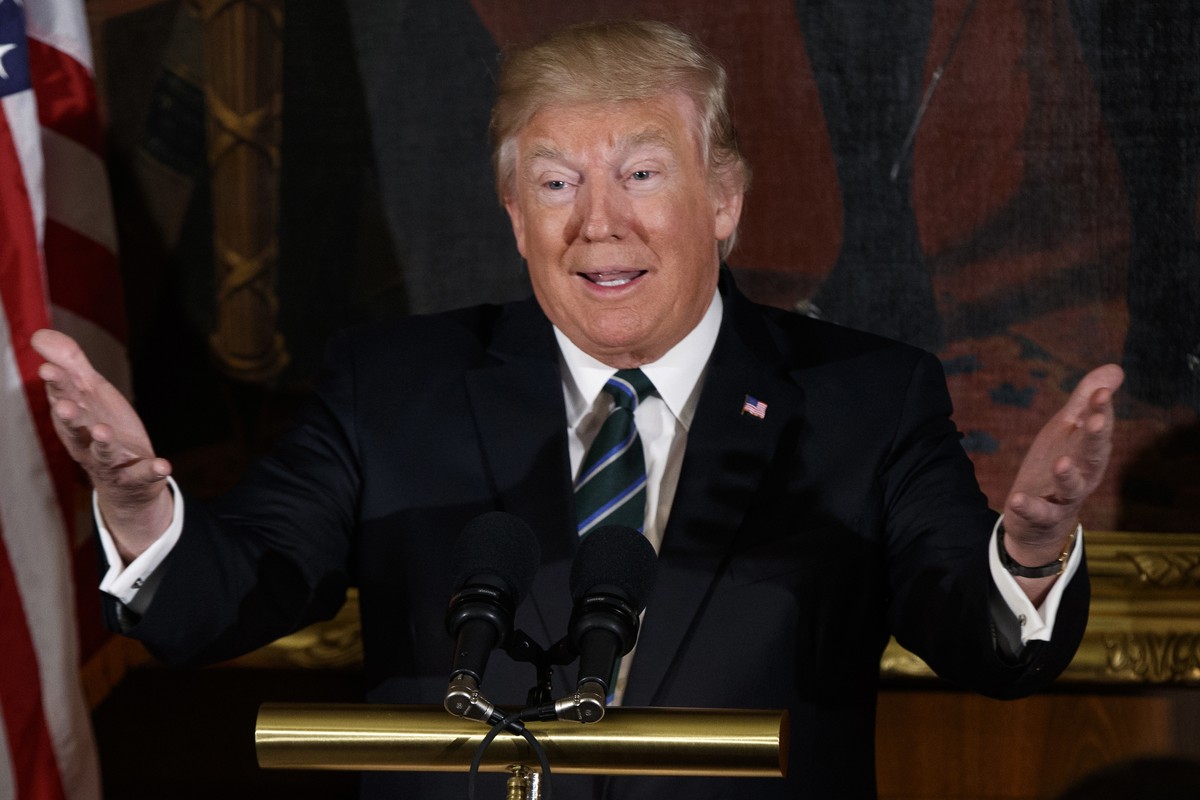 President Donald Trump speaks during a "Friends of Ireland" luncheon on Capitol Hill in Washington, Thursday, March 16, 2017. (AP Photo/Evan Vucci)