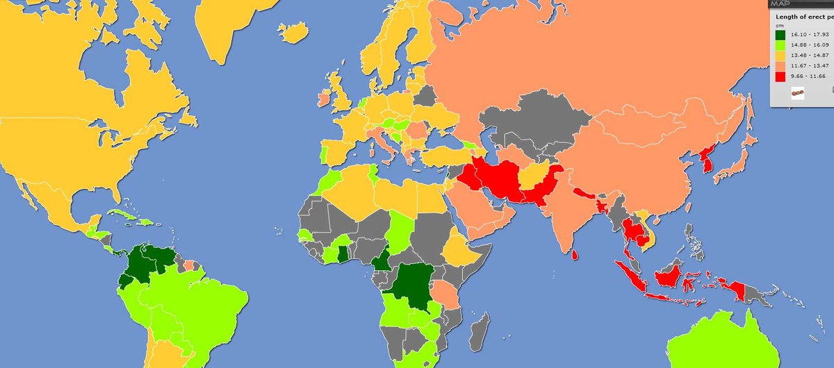 Afrika und Südamerika führen in Sachen Länge. Der Mittlere Osten und Südostasien sind dagegen eher kurz gebaut.&nbsp;