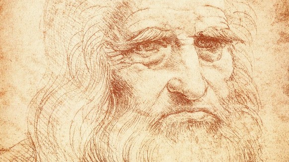 Autoportrait de LÈonard de Vinci (Leonardo da Vinci) (1452 - 1519) vers 1515 : Sanguine sur papier 33X21,3 cm, Biblioteca Reale de Turin !AUFNAHMEDATUM GESCHƒTZT! PUBLICATIONxINxGERxSUIxAUTxHUNxONLY G ...