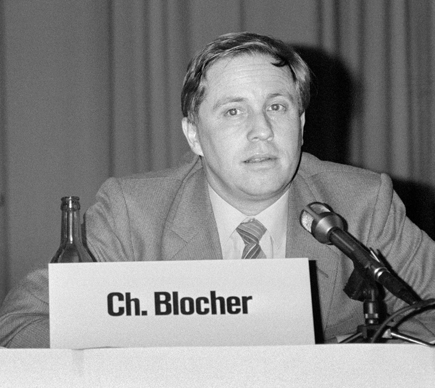 Kampf gegen das&nbsp;«Zeitdiktat aus Brüssel»: Christoph Blocher 1982.&nbsp;<br data-editable="remove">