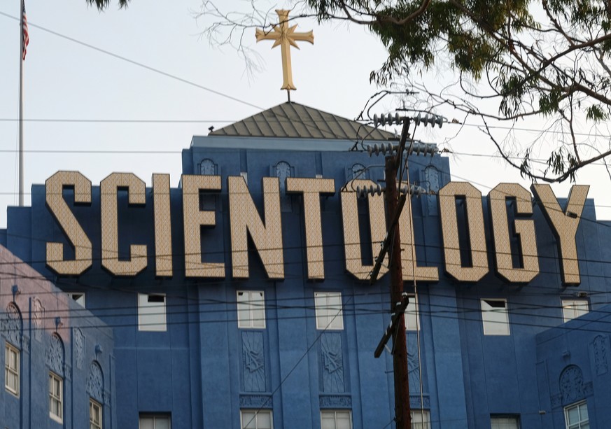 This Aug. 25, 2016, photo shows the Scientology Cross perched atop the Church of Scientology in Los Angeles. Scientology is about to get its own television channel starting Monday, March 11, 2018. A T ...
