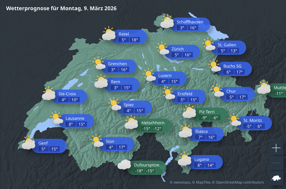 Wetterprognose 9. März