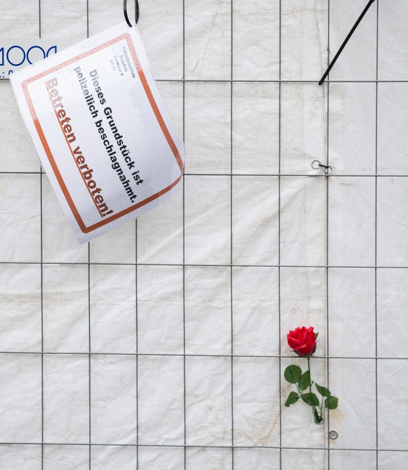 epa05324701 A rose has been placed in the privacy shield in front of the home of the incriminated couple in Hoexter-Hosseborn, Germany, 23 May 2016. A couple from Hoexter allegedly abused several wome ...