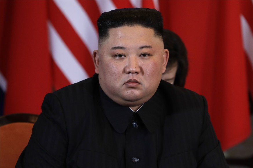 North Korean leader Kim Jong Un listens as he meets with President Donald Trump Thursday, Feb. 28, 2019, in Hanoi. (AP Photo/Evan Vucci)