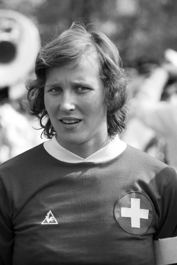 Madeleine Boll 1972 als Schweizer Nationalspielerin.