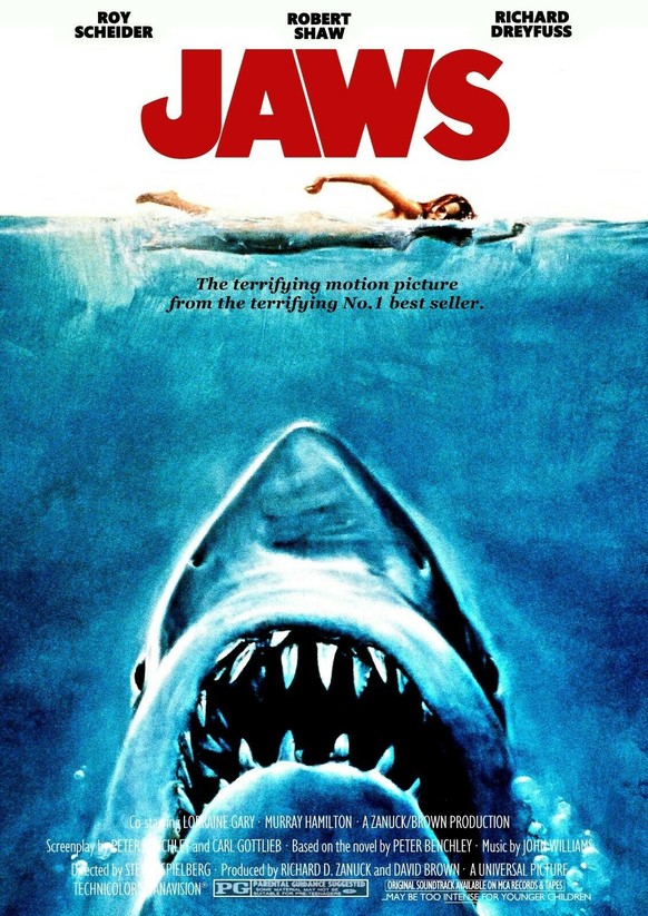 Filmplakat Jaws (Der weisse Hai)