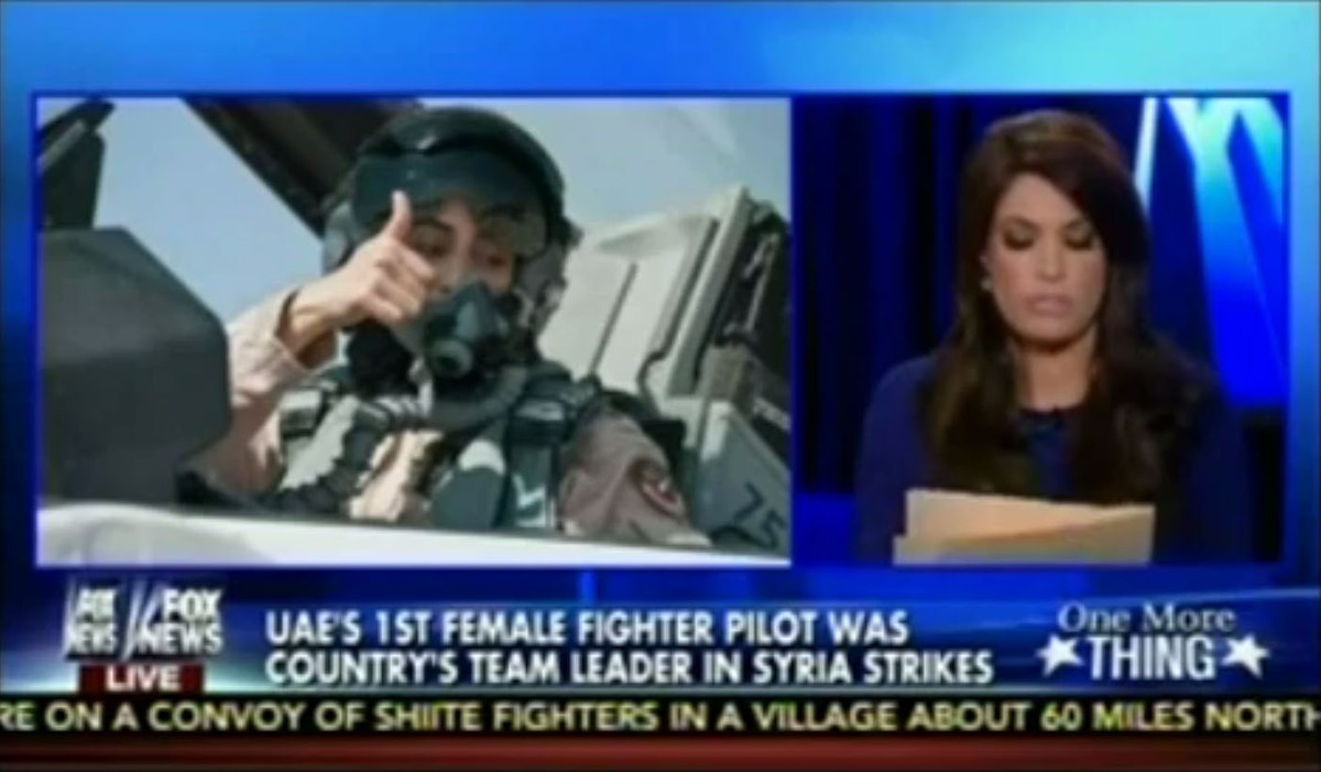 Kampfpilotin&nbsp;Mariam al-Mansouri (links) und Fox-Moderatorin Kimberly Guilfoyle.&nbsp;