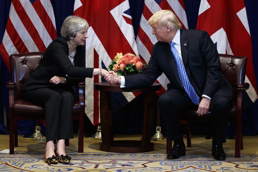 Theresa May und Donald Trump am Rande der UNO-Generalversammlung im September 2018.