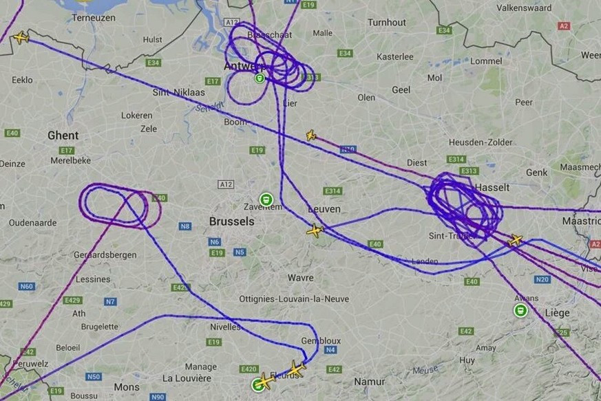 Der Flugraum über Brüssel ist gesperrt.