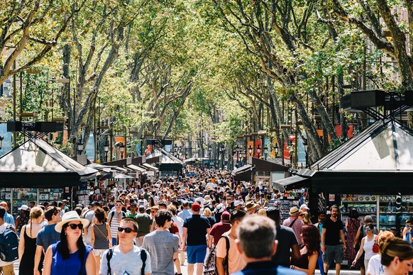 Die Ramblas in Barcelona, aufgenommen im Jahr 2016.