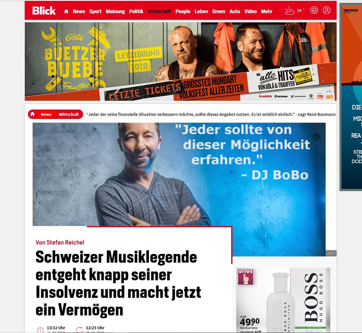 Im Internet kursieren wieder Fake-Artikel mit Prominenten auf gefälschten «Blick»-Webseiten.