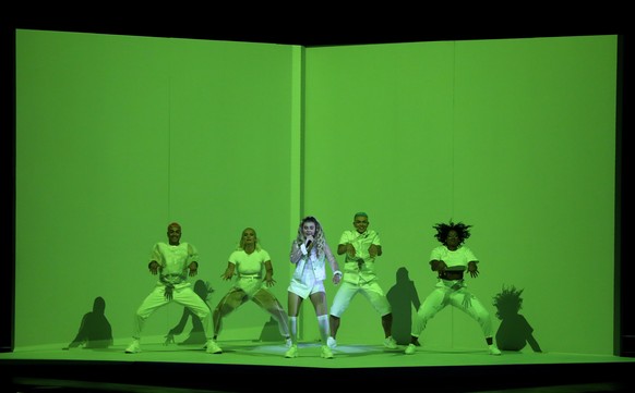 epa07576898 Contestant Michela of Malta performs during the Second Semi-Final of the 64th annual Eurovision Song Contest (ESC) at the Expo Tel Aviv, in Tel Aviv, Israel, 16 May 2019. The Grand Final i ...