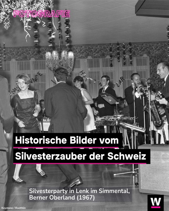 <p>So feierten die Schweizer:innen früher Silvester. Hier: Die Silvesterparty in Lenk, 1967.</p>