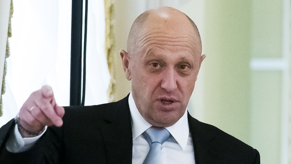 FILE - businessman Yevgeny Prigozhin gestures on the sidelines of a summit meeting between Russian President Vladimir Putin and Turkish President Recep Tayyip Erdogan at the Konstantin palace outside  ...