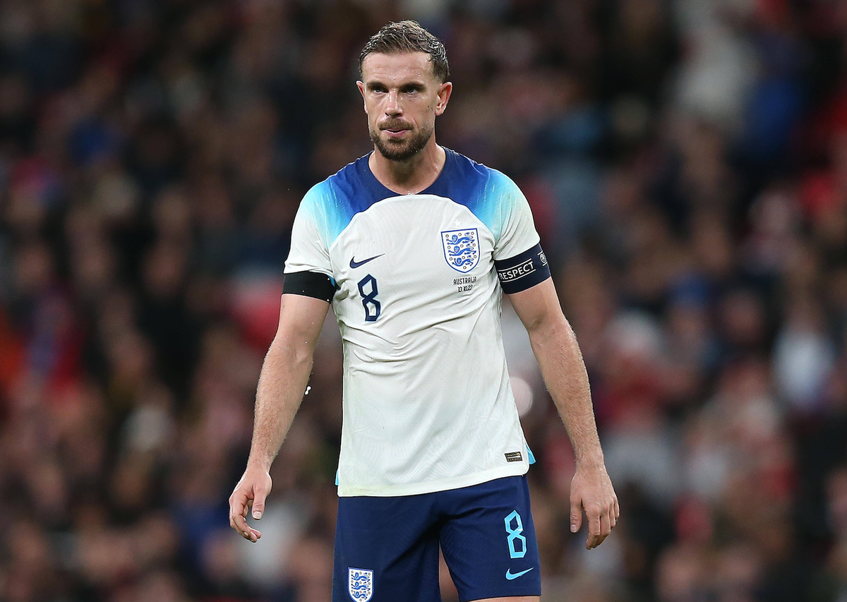 England v Australia, International Friendly, Länderspiel, Nationalmannschaft Match, Wembley Stadium, London, UK - 13th October 2023 Jordan Henderson of England &amp; Al-Ettifaq. - England v Australia, ...
