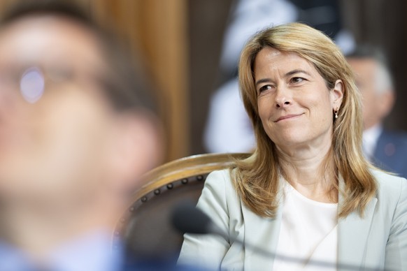 Petra Goessi, FDP-SZ, an der Sommersession der Eidgenoessischen Raete, am Dienstag, 3. Juni 2025 im Staenderat in Bern. (KEYSTONE/Til Buergy)