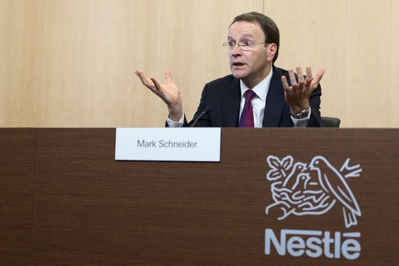 ARCHIVBILD - NESTLESKIN HEALTH SCHLIESST IN EGERKINGEN, SOLOTHURN EINE FABRIK. 190 STELLEN SIND BEDROHT - Nestle's CEO Ulf Mark Schneider speaks during the 2016 full-year results press conference ...