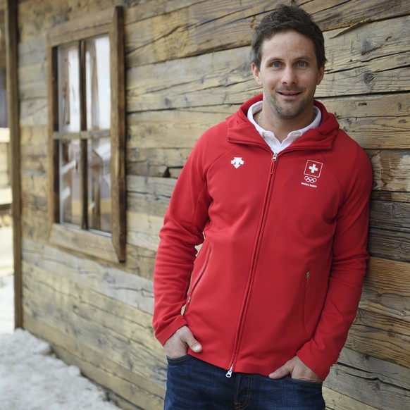 Armin Niederer of Switzerland poses during a media conference of the Swiss Ski Cross team in the House of Switzerland during the XXIII Winter Olympics 2018 in Pyeongchang, South Korea, on Monday, Febr ...