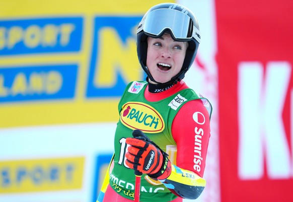 ABD0099_20221227 - SEMMERING - �STERREICH: Lara Gut-Behrami (SUI) am Dienstag, 27. Dezember 2022, nach dem 2. Durchgang im Riesentorlauf der Frauen am Semmering. - FOTO: APA/GEORG HOCHMUTH