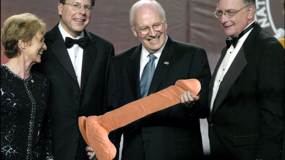 Da darf man schon einmal stolz sein: Dick Cheney mit guten Freunden.