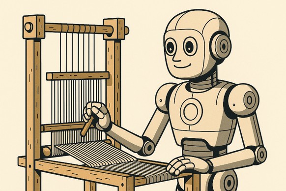 Das Handweben wurde während der industriellen Revolution automatisiert.