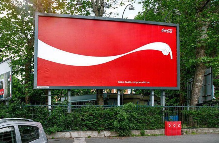Werbetafel Coca Cola