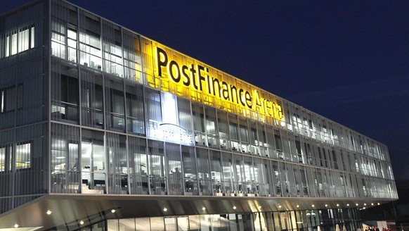 Sicht auf die PostFinance Arena, am Dienstag 18. Januar 2011, in Bern. Vom 24. bis 30. Januar 2011 findet hier die Eiskunstlauf Europameisterschaft statt. (KEYSTONE/Peter Schneider)
