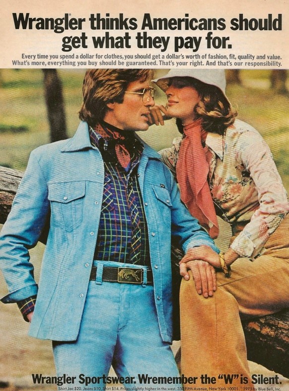 Wrangler advertisements from the 1970s
https://www.ebay.ch/itm/143881845559